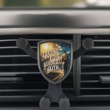 Christian wireless car charger "Leading with Love, Guided by Faith" Accessories Christian4Life