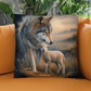 Wolf and Lamb Bible Verse Classic Pillow (multiple sizes)