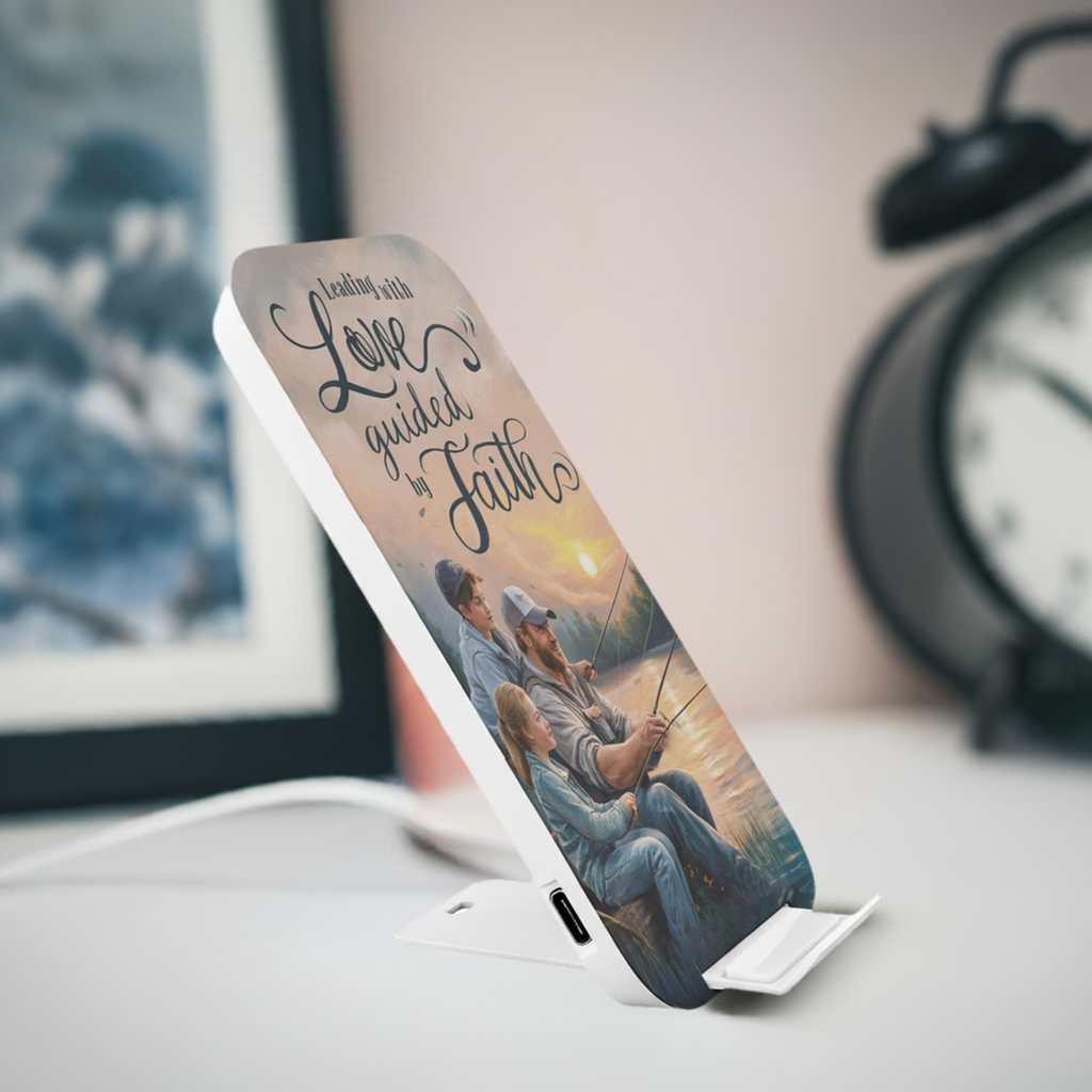 Christian Wireless Charging Stand "Leading with Love, Guided by Faith" Accessories Christian4Life