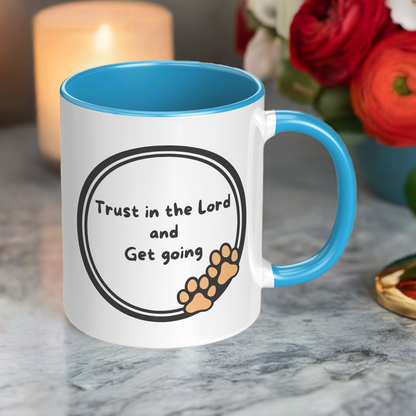 11oz "God never sleeps but I always want to" White Mug, inside color schemes