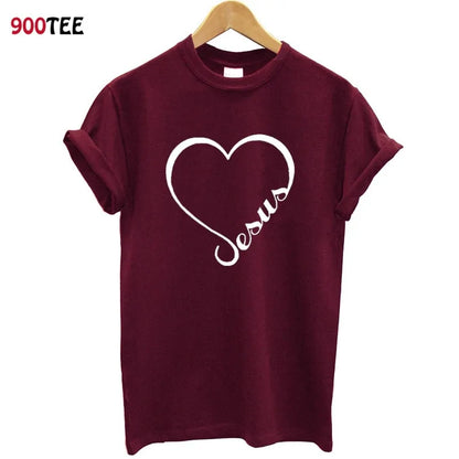 Heart Jesus Faith and Love Christian T-Shirt T-Shirt Christian4Life