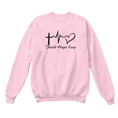 Faith, Hope, & Love Letter Christian Sweatshirt Sweatshirts Christian4Life